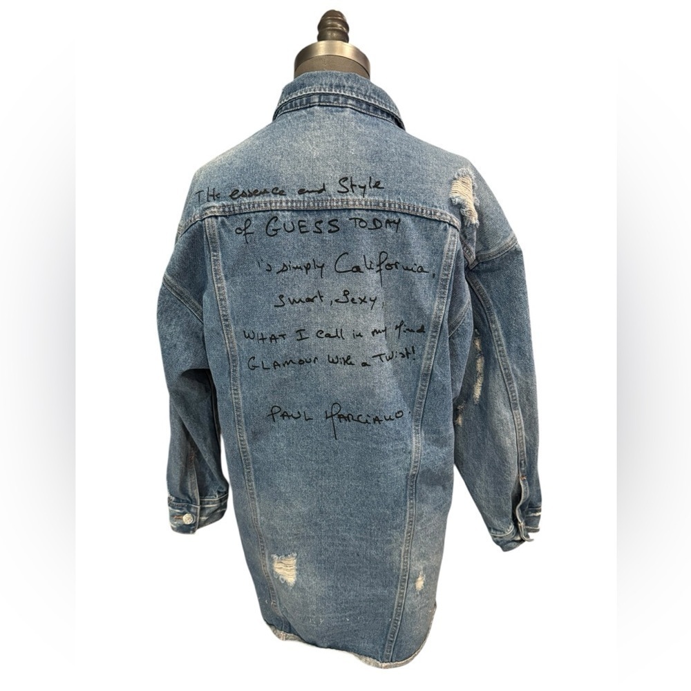 Guess Vintage Long Trucker Jacket Signed by Marciano XS/S